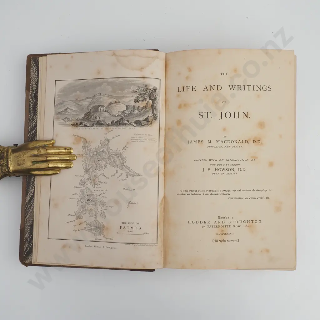 Leather Bound Common Prayer Book with Brass Clasp & The Life & Writings Of St John Butler & Tanner  Image 1++