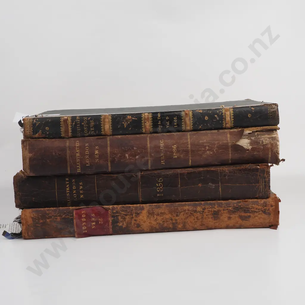 4 Volumes of The Illustrated London News, 1846-1886 Image 1++