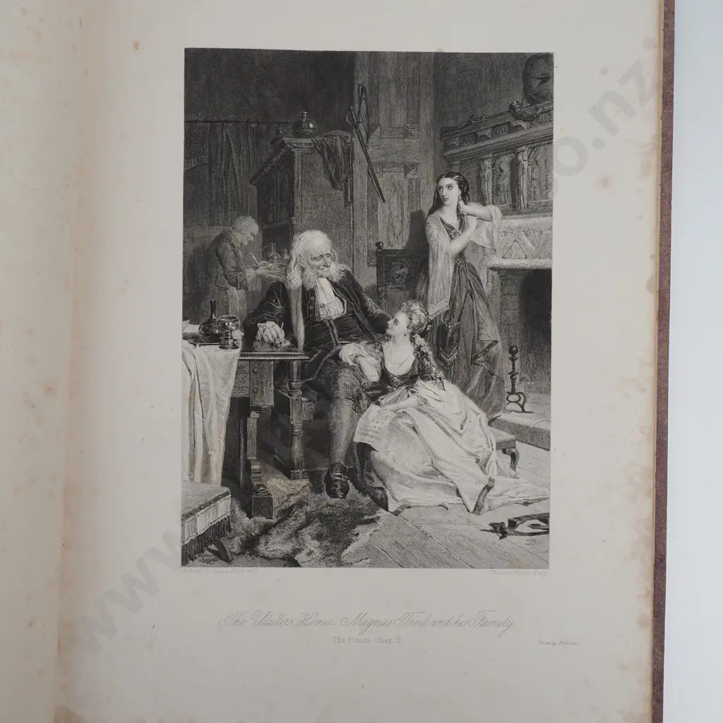 Portrait of Sir Walter Scott and Five Engravings in Illustration of 'The Pirate". Image 1++