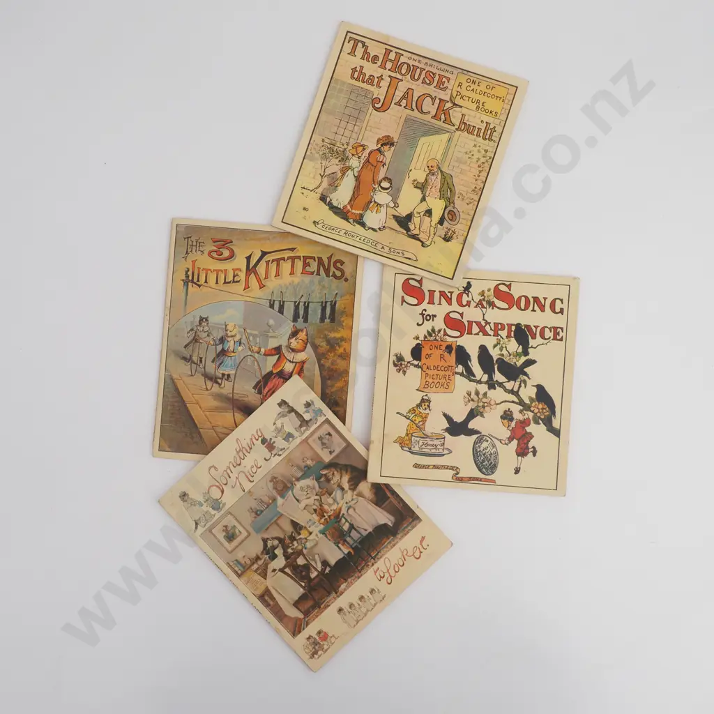 Four  Small Vintage Children's  Books Illustrated by Randolph Caldecott & Published by George Rutledge & Sons Image 1++