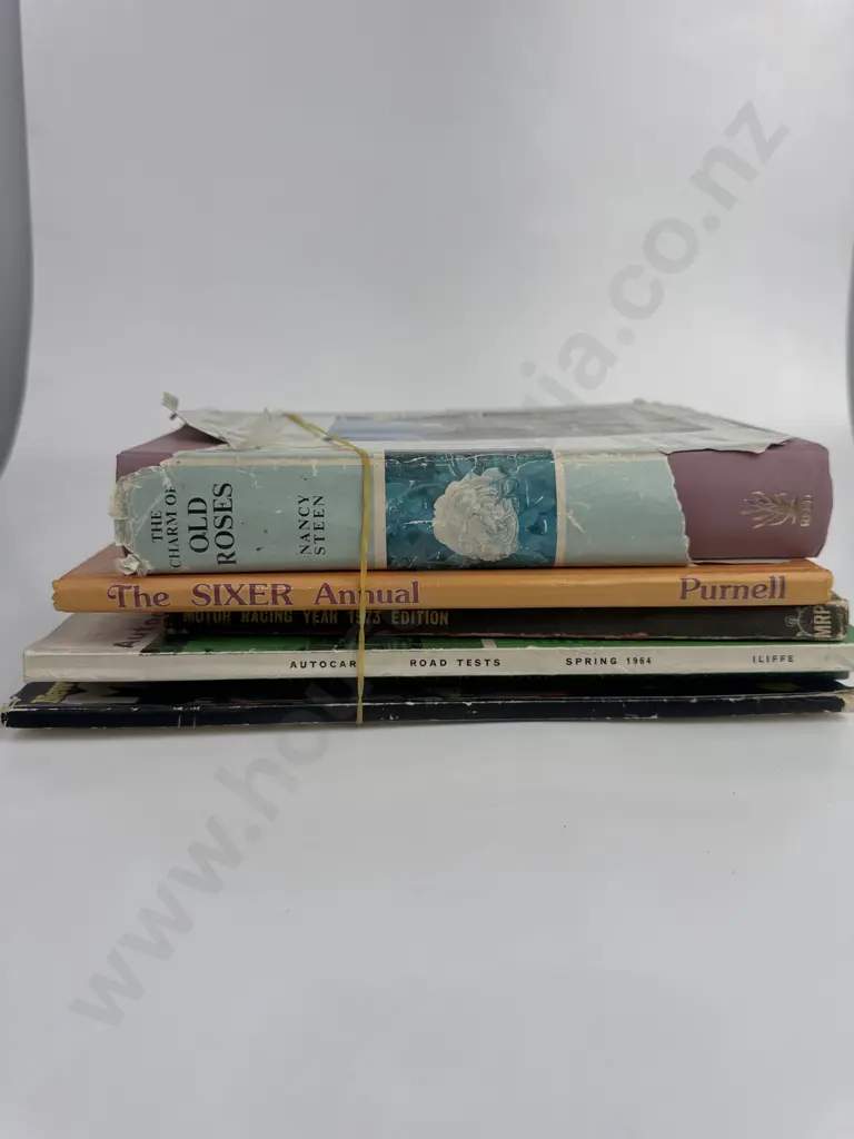 Four Books on Motoring, The Sixer Annual (Boy's Scouts) & First Edition of the Charm of Old Roses by Nancy Steen Image 1++