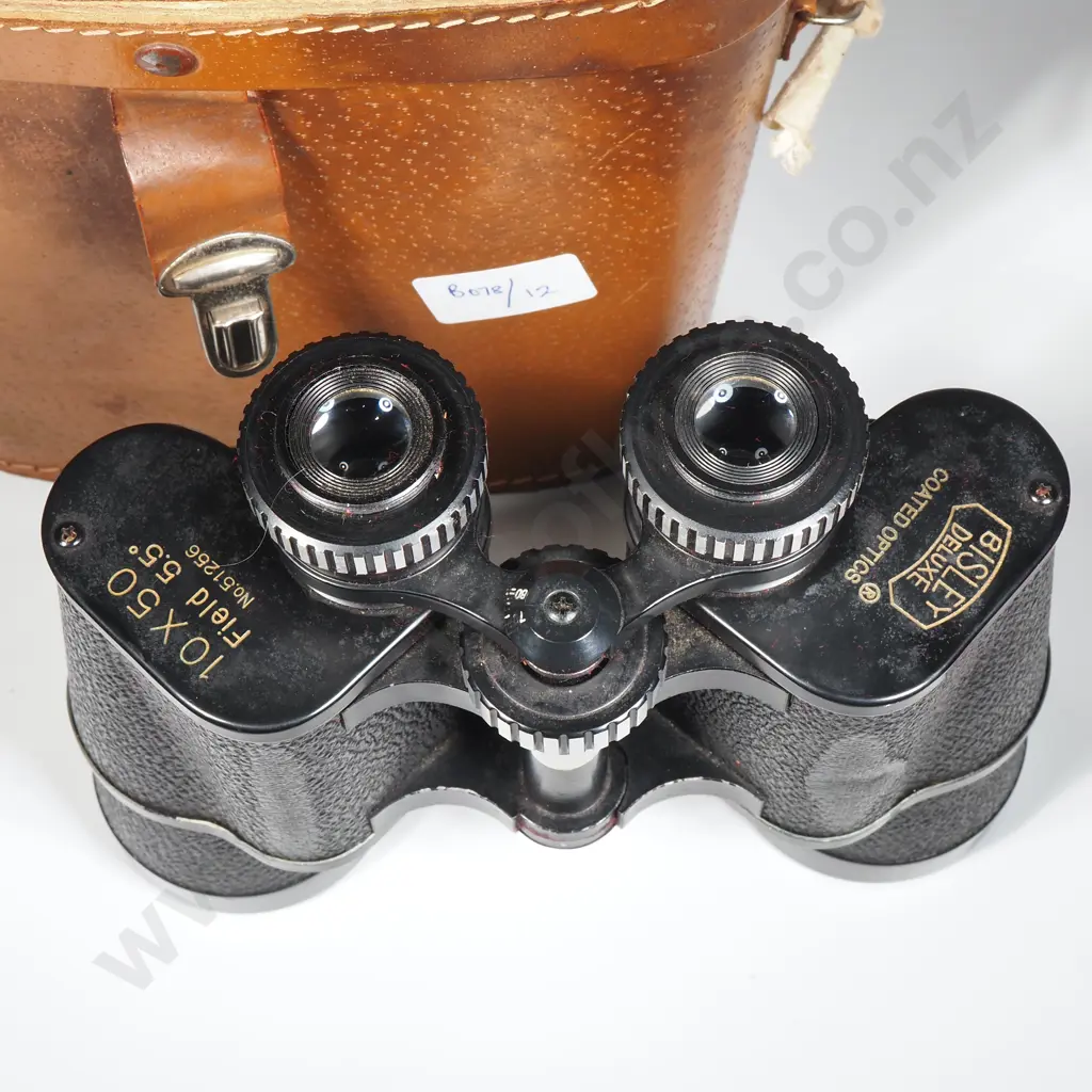 Bisley Deluxe 10 x 50 Binoculars in Original Case Image 1++