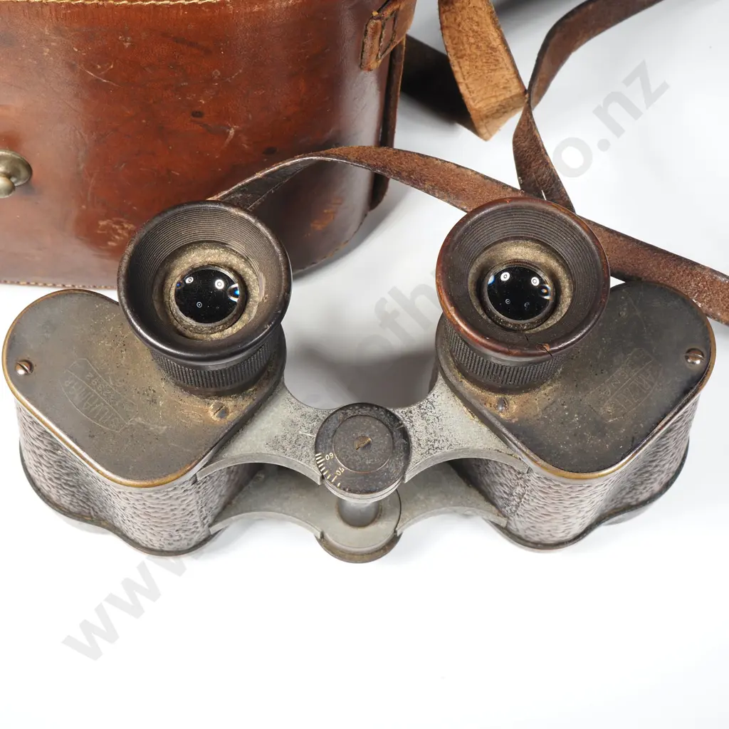 Vintage Case Pair of Carl Zeiss Jena Binoculars Image 1++