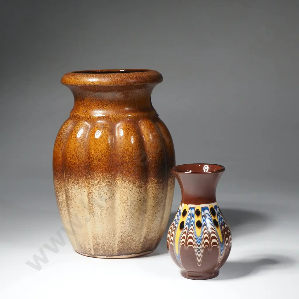 West German Scheurich Pottery Vase & 1 Other Image 1++