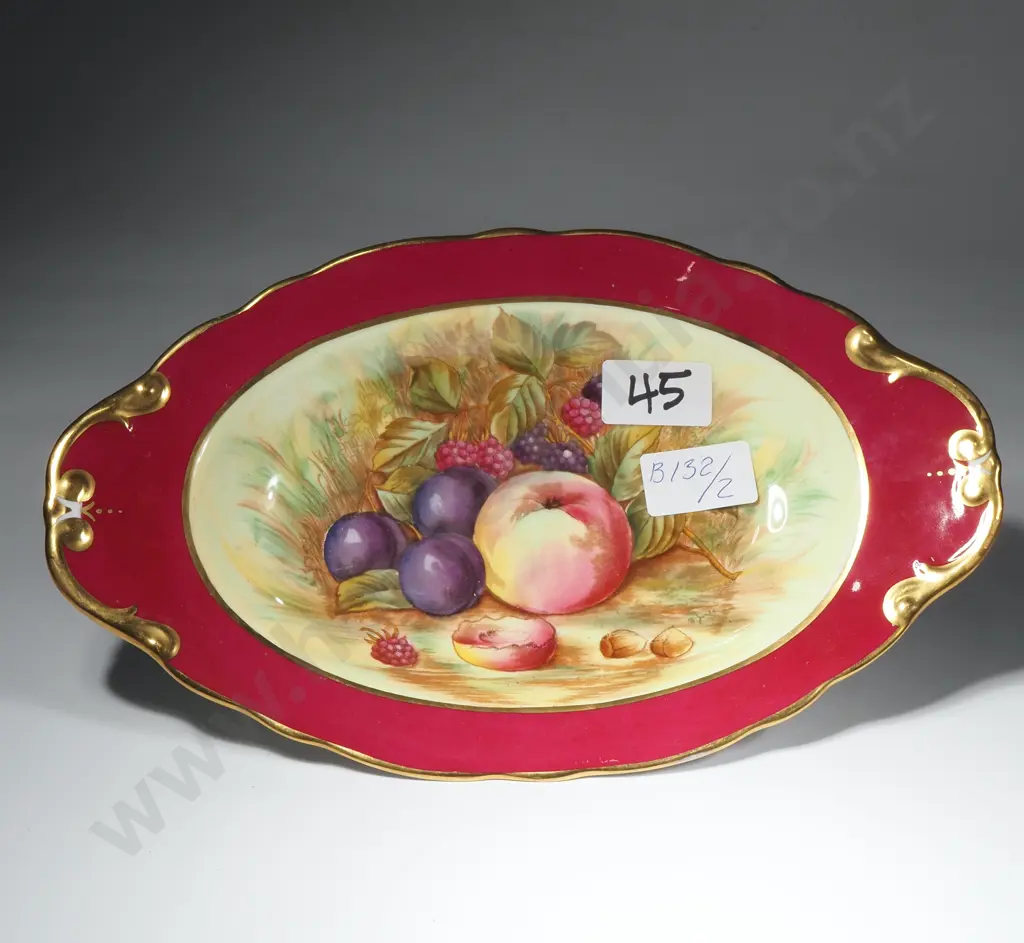 Vintage Aynsley Bone China Orchard Gold Dish - Signed D. Jones Image 1++