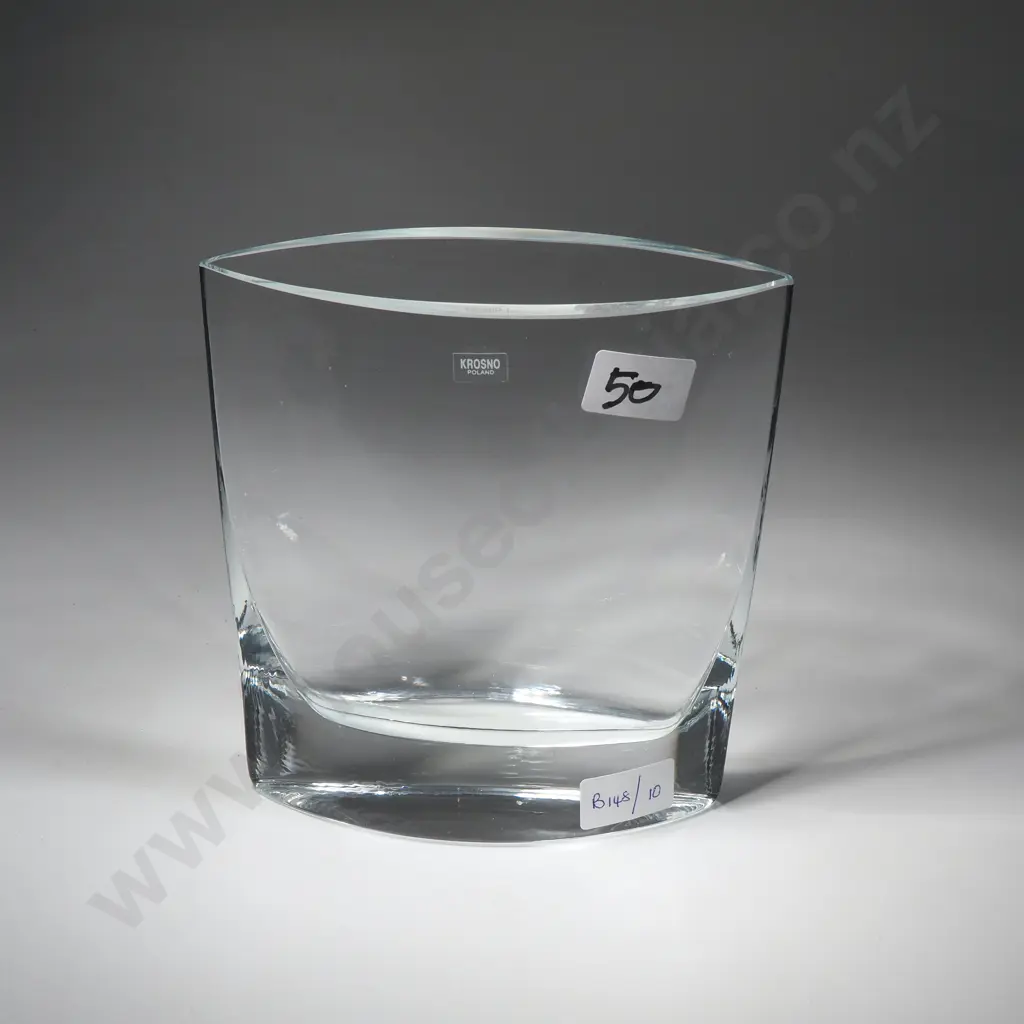 Krosno Polish Glass Vase w Distinct Tapered Shape Image 1++