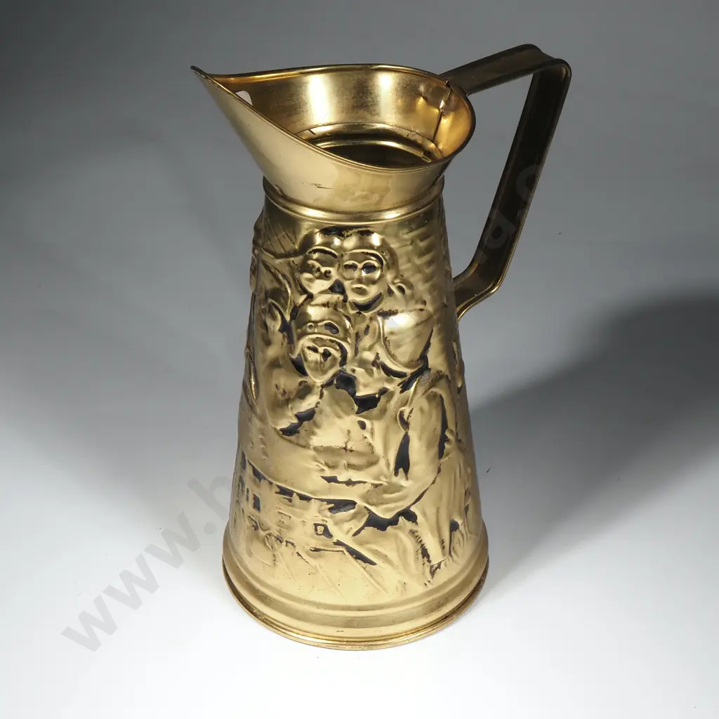 Vintage 'Peerage England' Embossed Brass Jug Image 1++