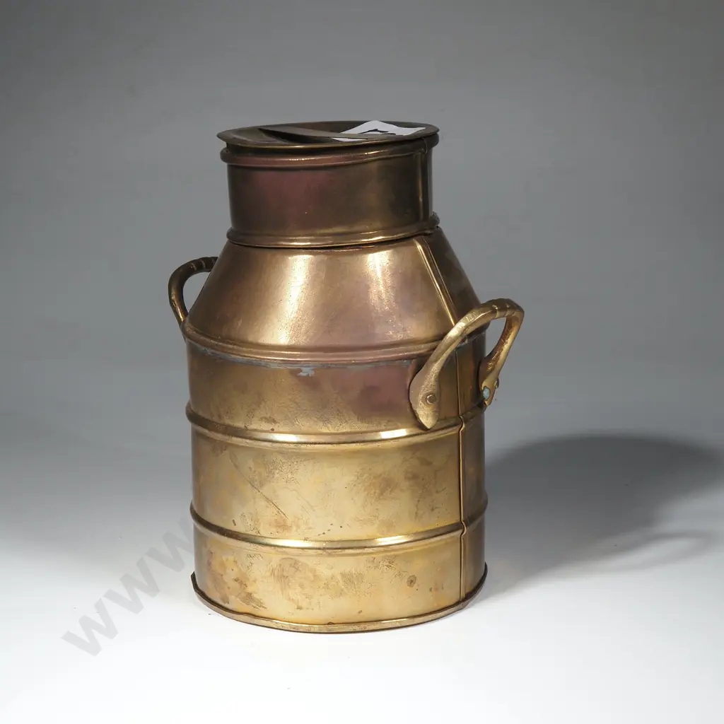 Vintage Small Brass Milk Can Image 1++