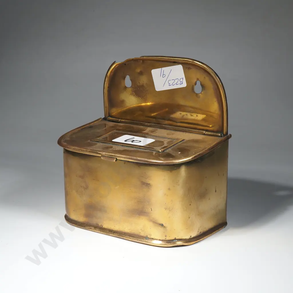 Vintage Wall Mount Brass Box Image 1++