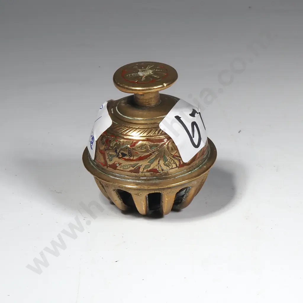 Vintage Brass Elephant Claw Bell Image 1++