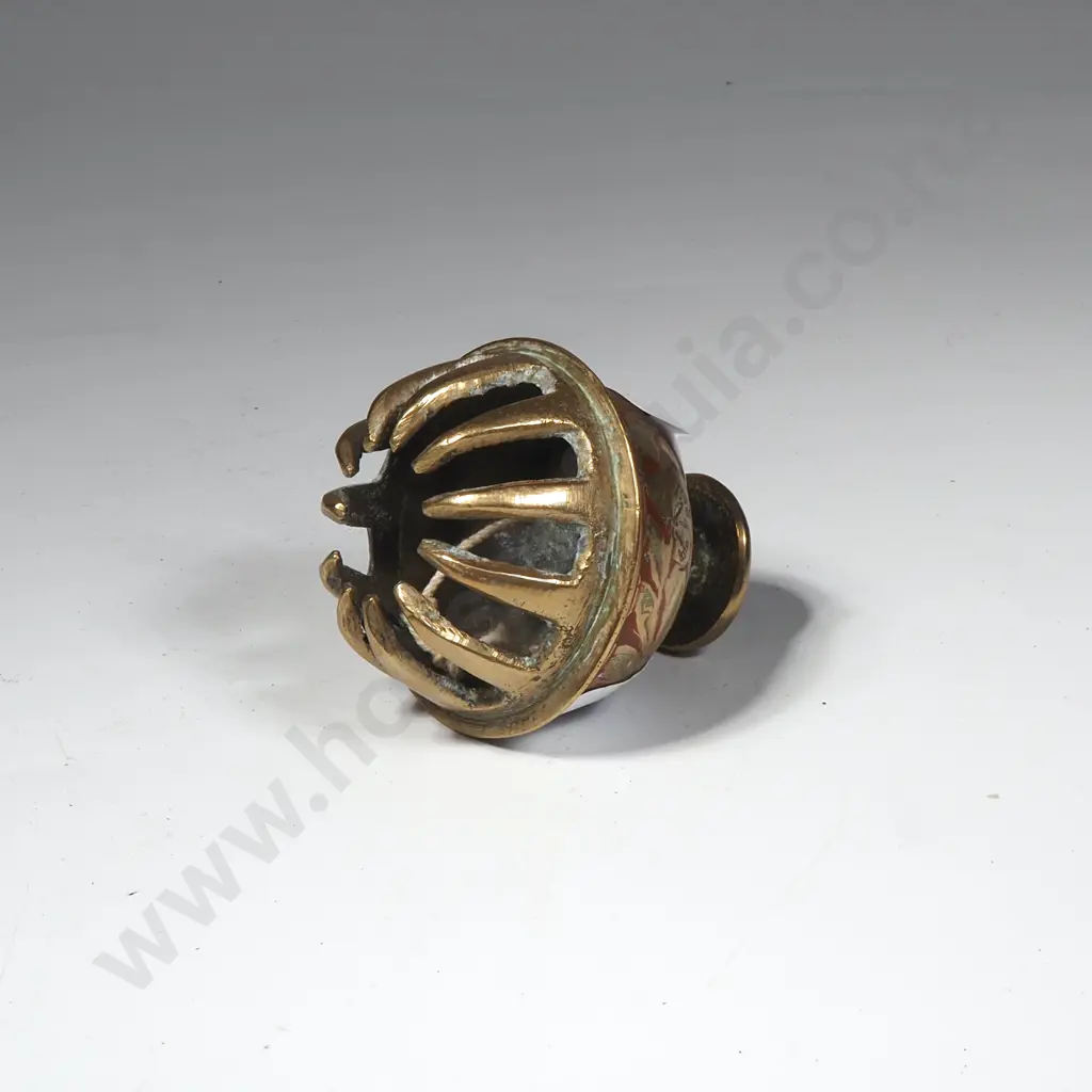 Vintage Brass Elephant Claw Bell Image 1++