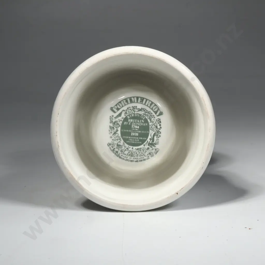 Vintage Portmeirion Pottery Tealight or Candle Holder - 'Birds of Britain' Image 1++