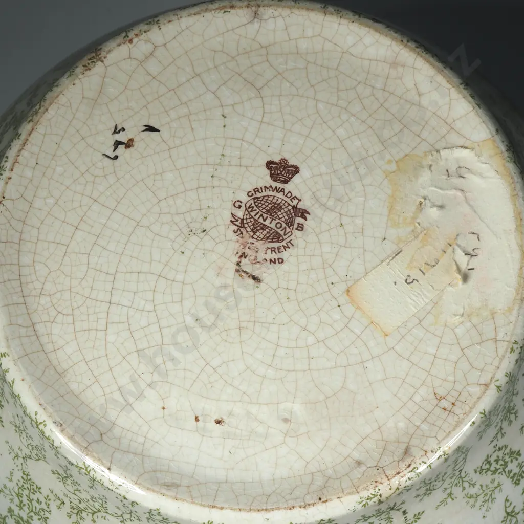Grimwades/Winton Jardinere or Planter w Band of Chinz 'Fibre Roses' Image 1++