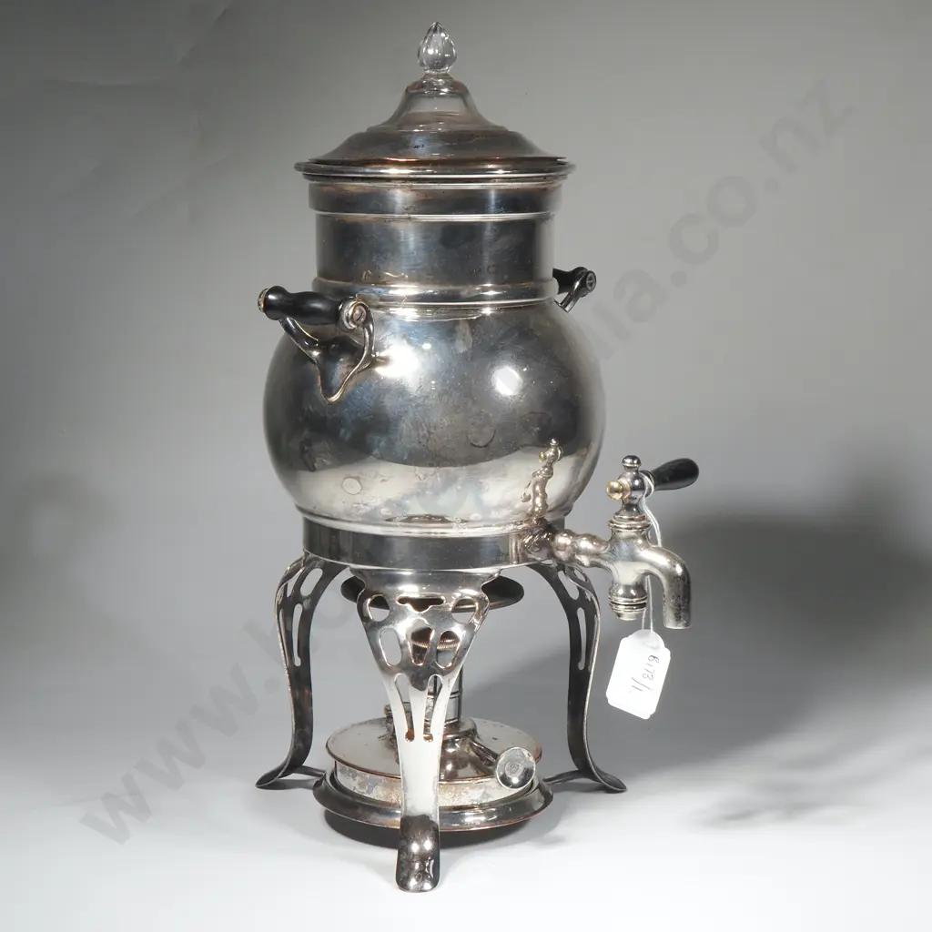 Vintage Silver Plated Coffee Percolator Urn w Spirit Burner, Made In USA Image 1++