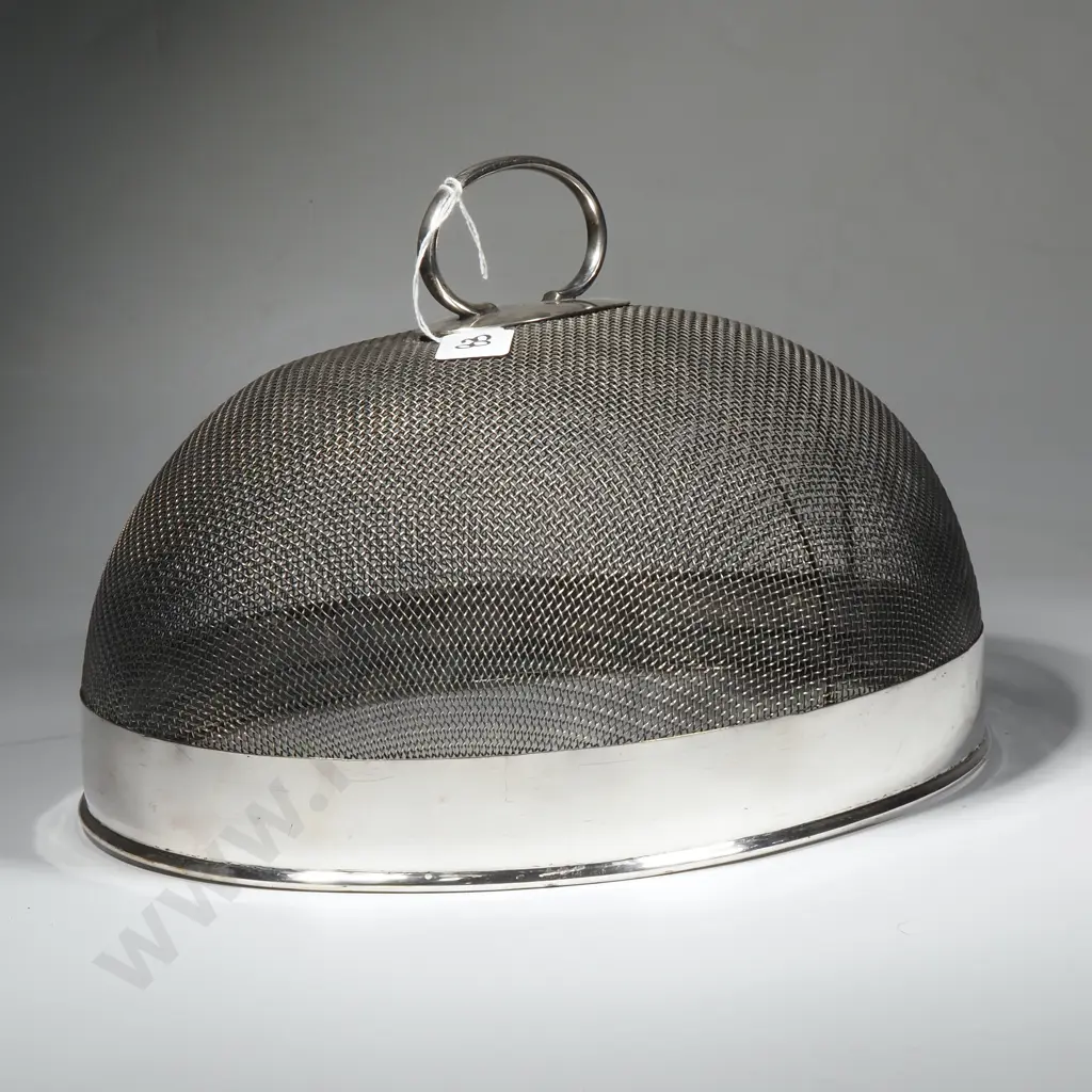 Vintage Oval Silver Plate Food Cover Image 1++