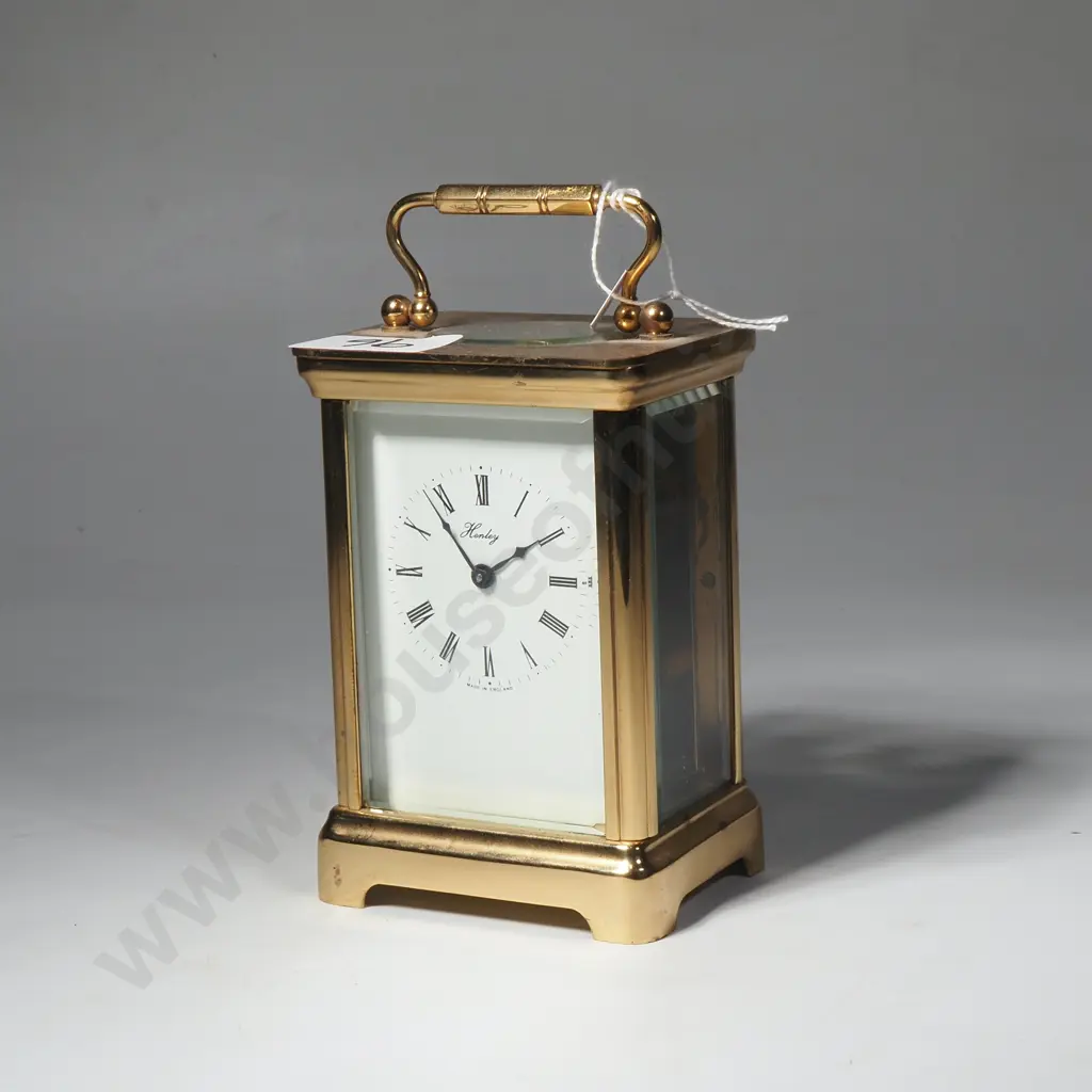 English Henley Brass Cased Carriage Clock Image 1++