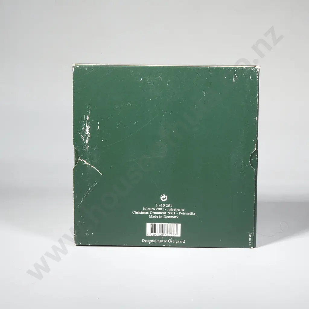 Boxed Georg Jensen Poinsettia Christmas Ornament Image 1++