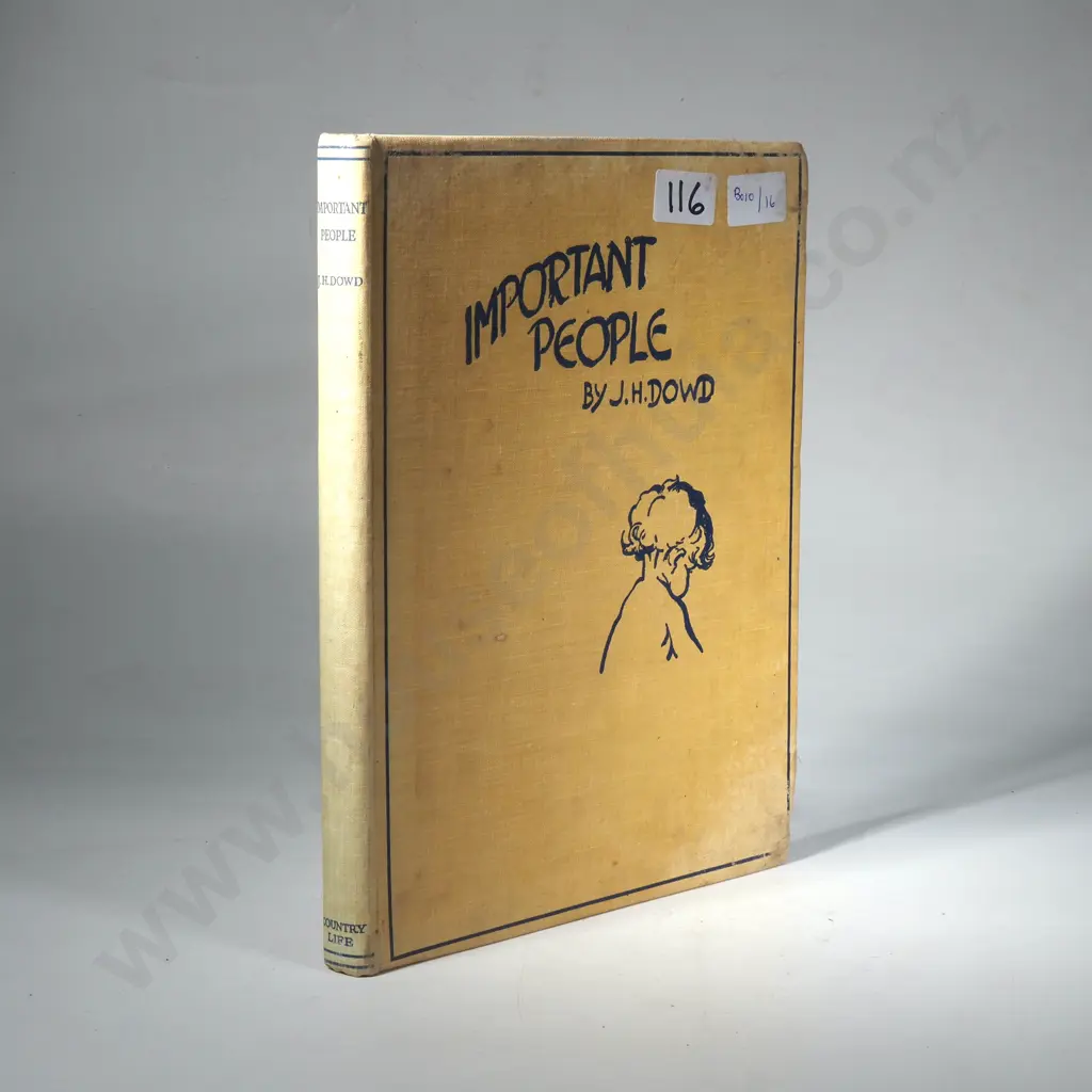 Book- Important People by J H Dowd. Published by Country Life Limited, London, 1941 Image 1++