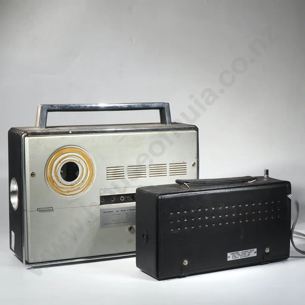 Vintage National Panasonic Radio Model T 100D, Manufactured in Japan & a Vintage Sanyo Transistor Radio Circa 1965 Image 1++