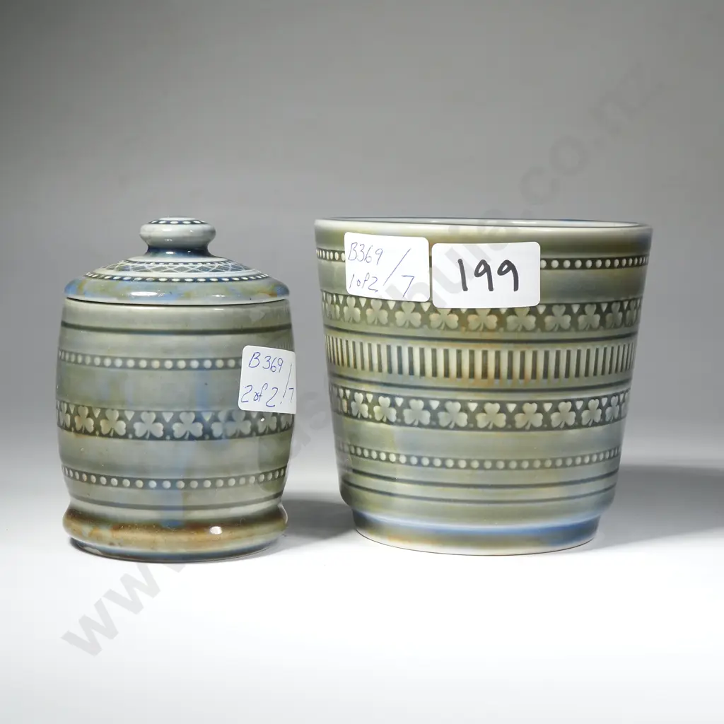 Irish Wade Porcelain Vase & Lidded Preserve Pot Image 1++