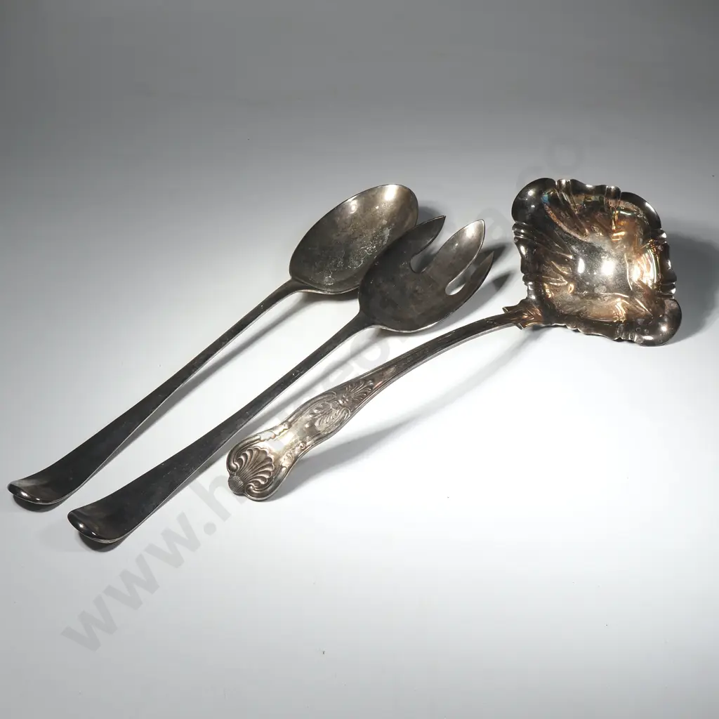 Collection of Three Silver Plated Serving Utensils Image 1++