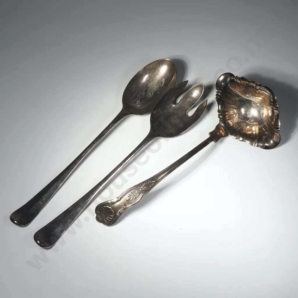 Collection of Three Silver Plated Serving Utensils Image 1++