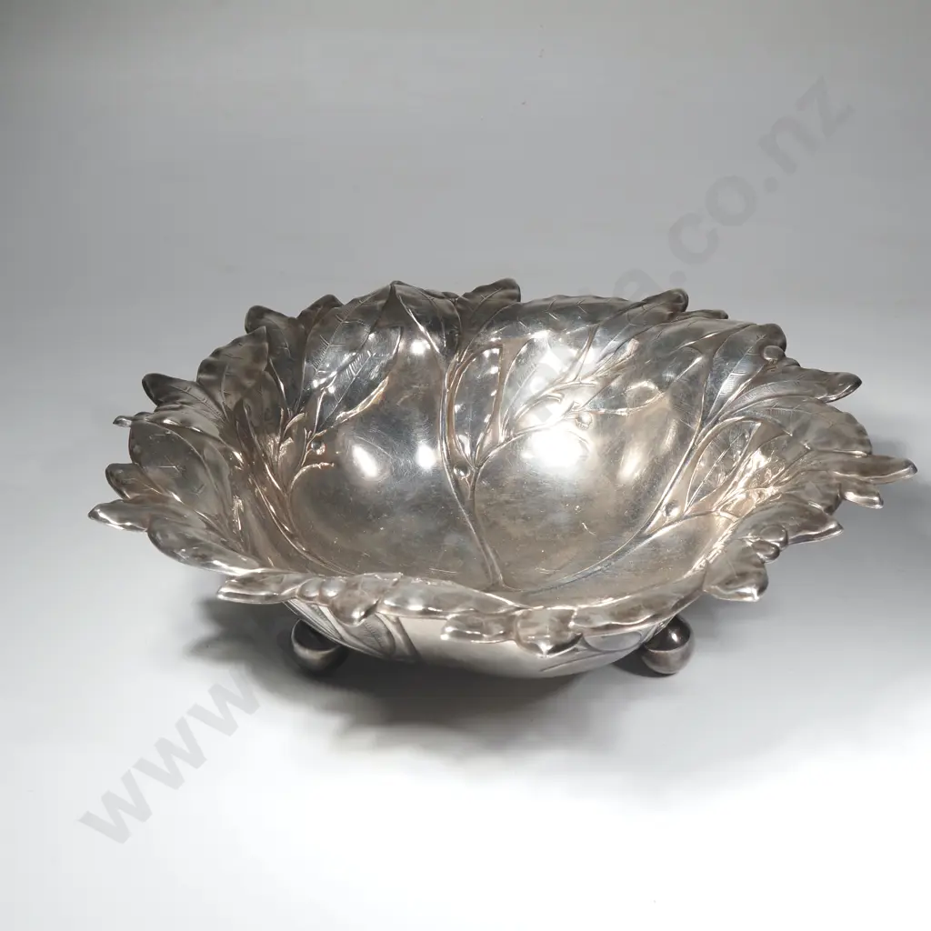 Silver Plated Epbrass Leaf Design Bowl Image 1++