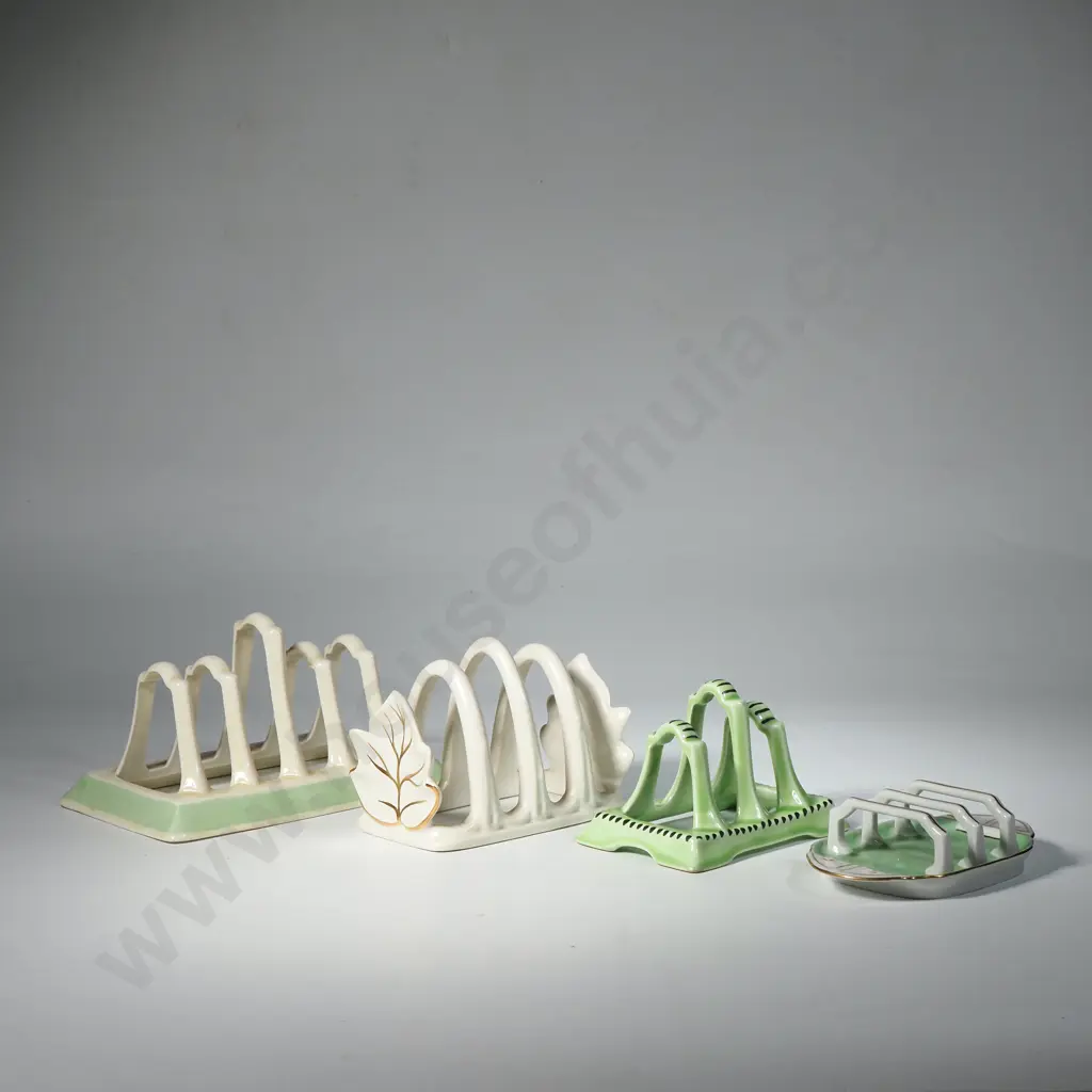 Collection of Four Small China Toast Racks Image 1++