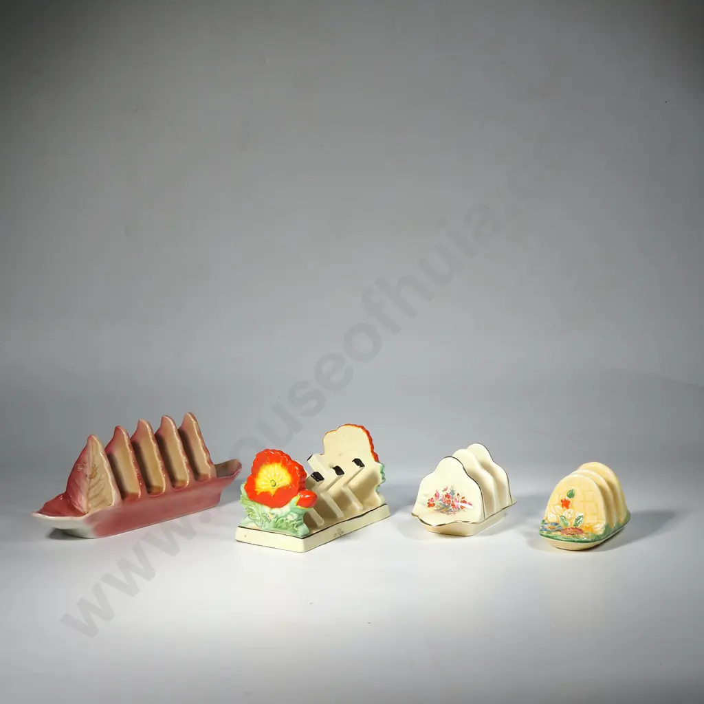 Collection of Four Small China Toast Racks Image 1++