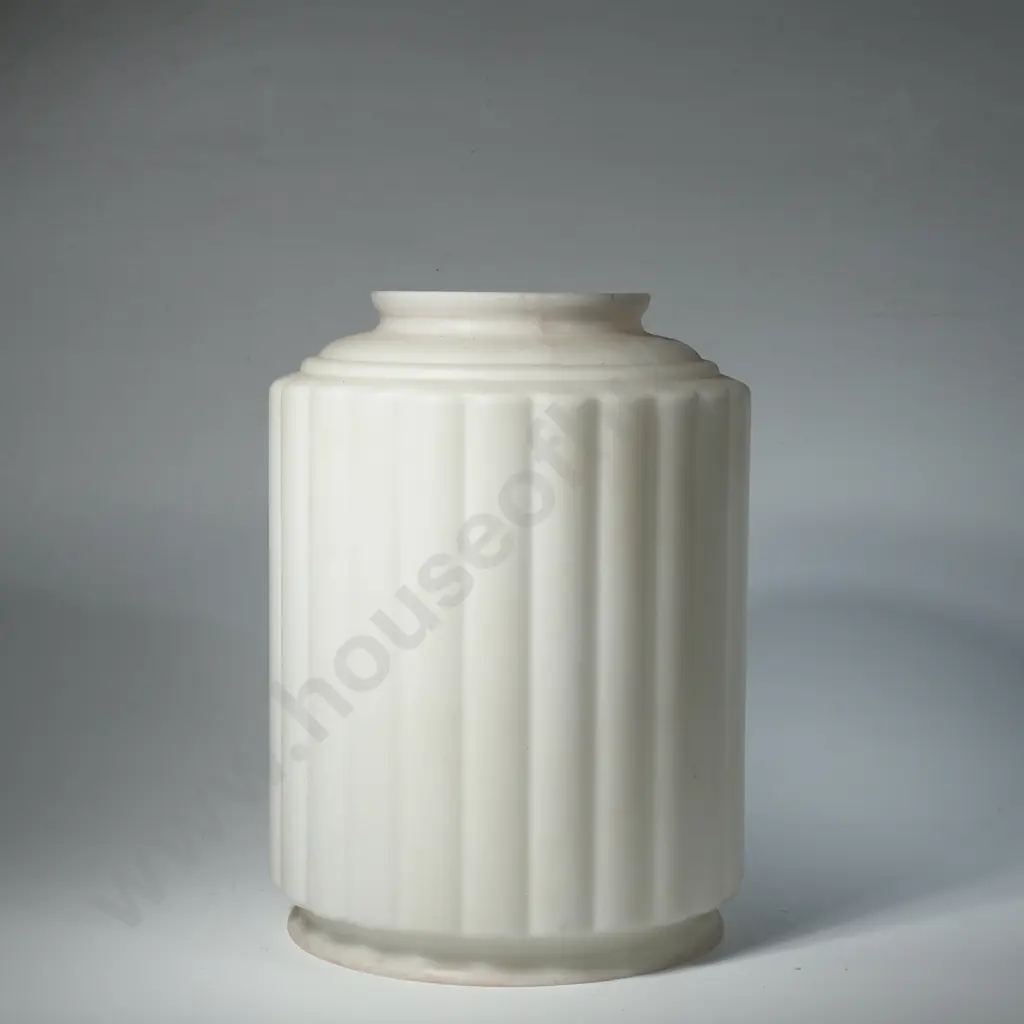 Art Deco Ribbed Glass Globe/ Shade Image 1++