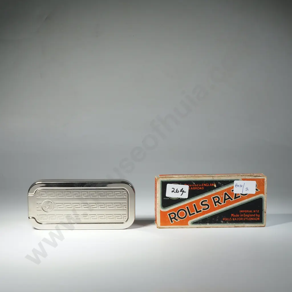 Antique Vintage Rolls Razor Made in England 1920s including Shaving Strop & Stone In Original Box Image 1++