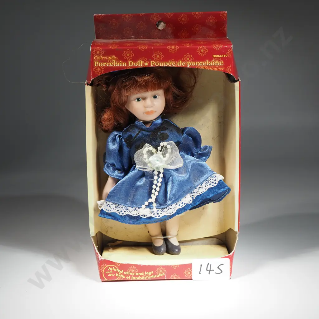 Assorted Lot - Clock, Tape Measure & Two Porcelain Dolls Image 1++