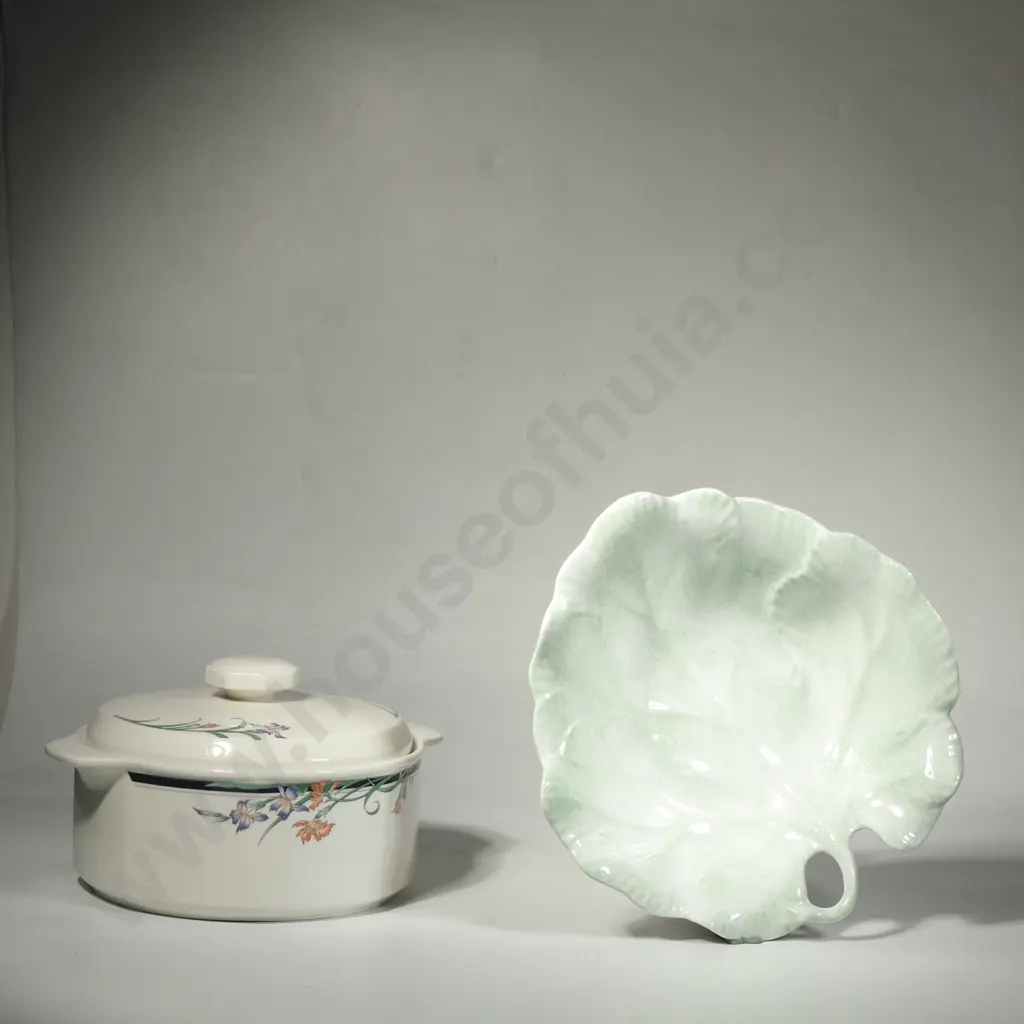 Villeroy & Boch Green Leaf Bowl & a Royal Doulton Lidded Tureen in the Juno Pattern Image 1++