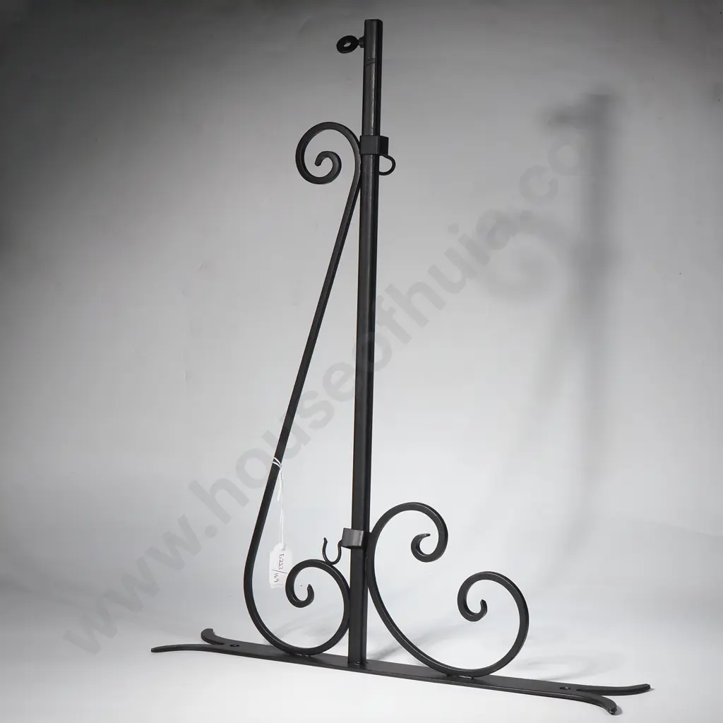 Black Metal Shelf Bracket w Scrolls Image 1++