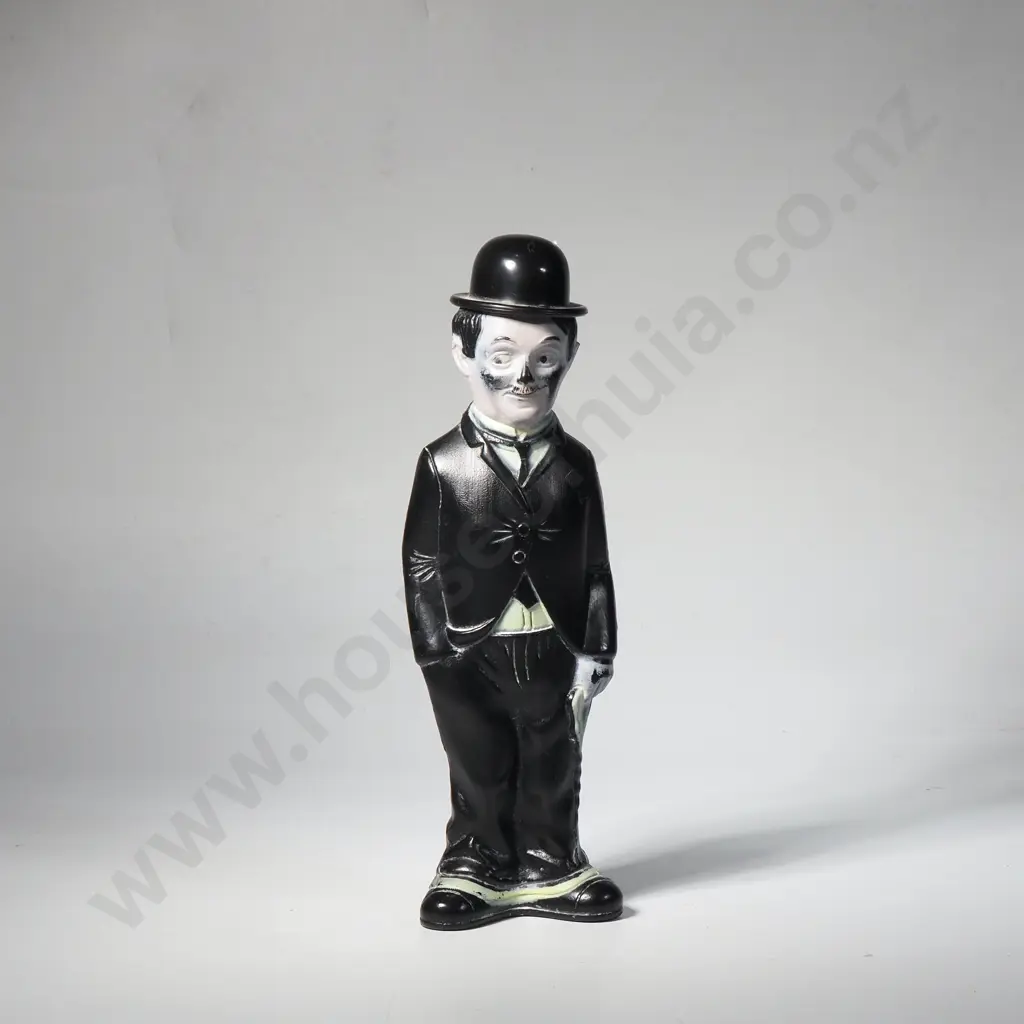 Vintage 1970s Charlie Chaplin Plastic Talcum Bottle Image 1++