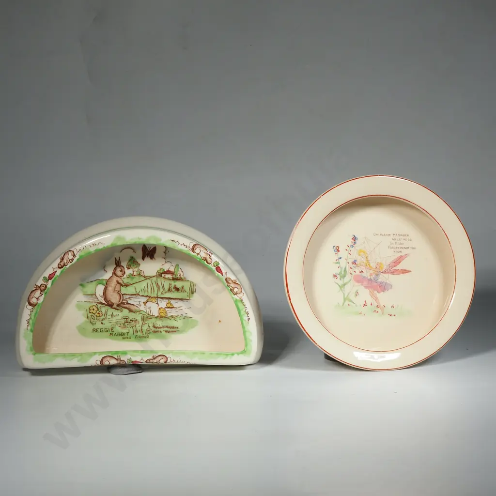 Two H & K Tunstall Childs Bowl, One Semi Circular Image 1++