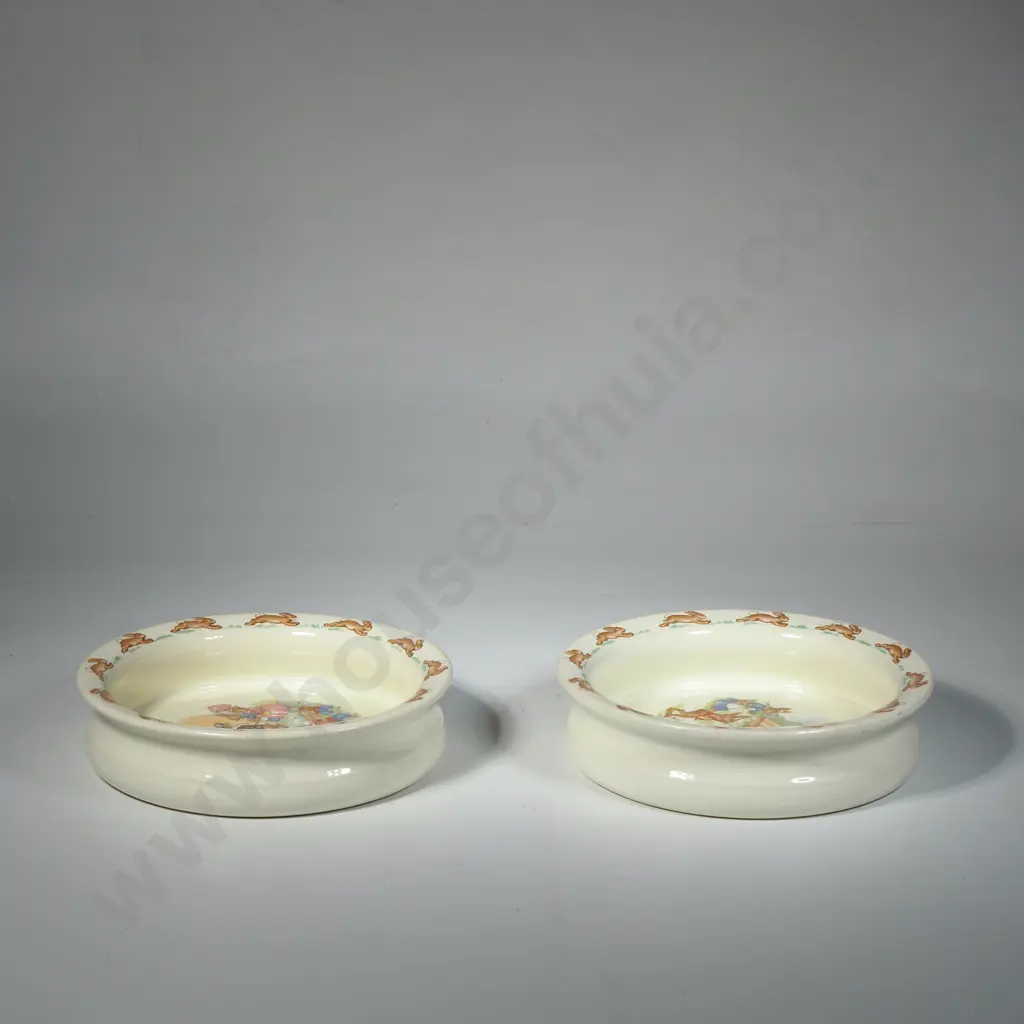 Pair of Royal Doulton 'Bunnykins' Child's Bowls Image 1++