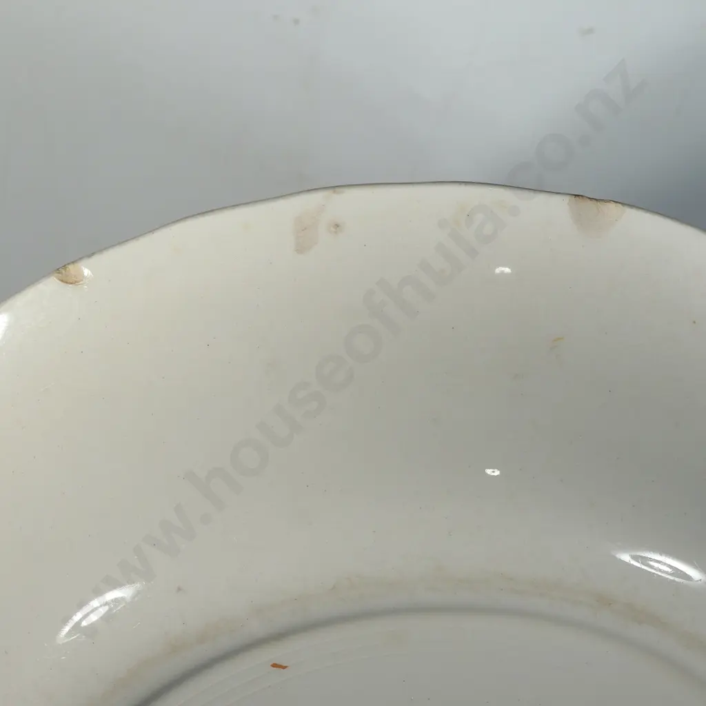 Six Belle Fiore Chanticleer Ware Soup Bowls, Three A/F Image 1++