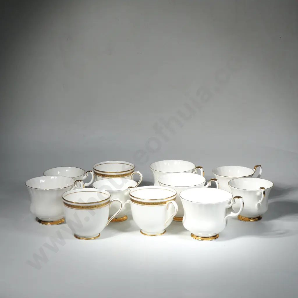 The Royal Albert Dinner Set in the Greek Key w Gold Rim & Black Greek Key Image 1++
