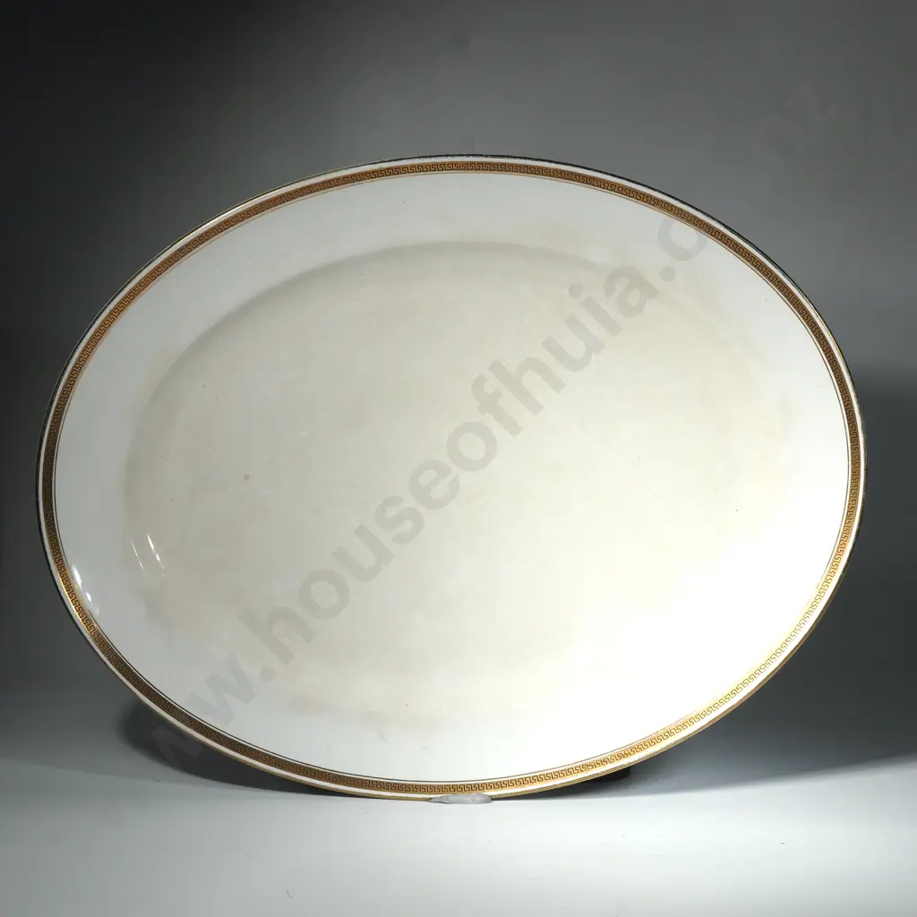 The Royal Albert Dinner Set in the Greek Key w Gold Rim & Black Greek Key Image 1++