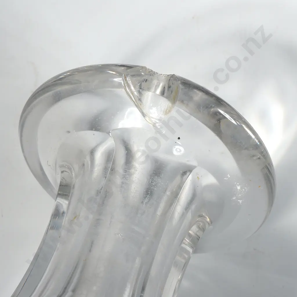 Antique Glass Decanter & Another Decanter Minus Stopper Image 1++