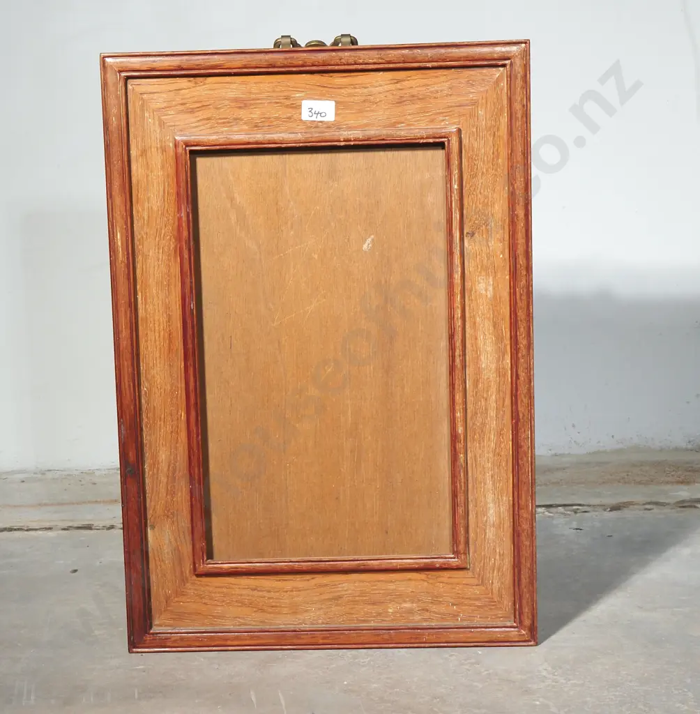 Wooden Picture Frame with A Decorative Chinese Brass Hanger  Image 1++