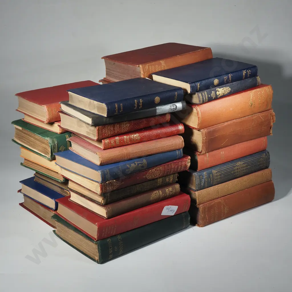 Large Collection of Vintage Books by Shakespeare, Dickens, Thackeray, George Eliot & Others Image 1++