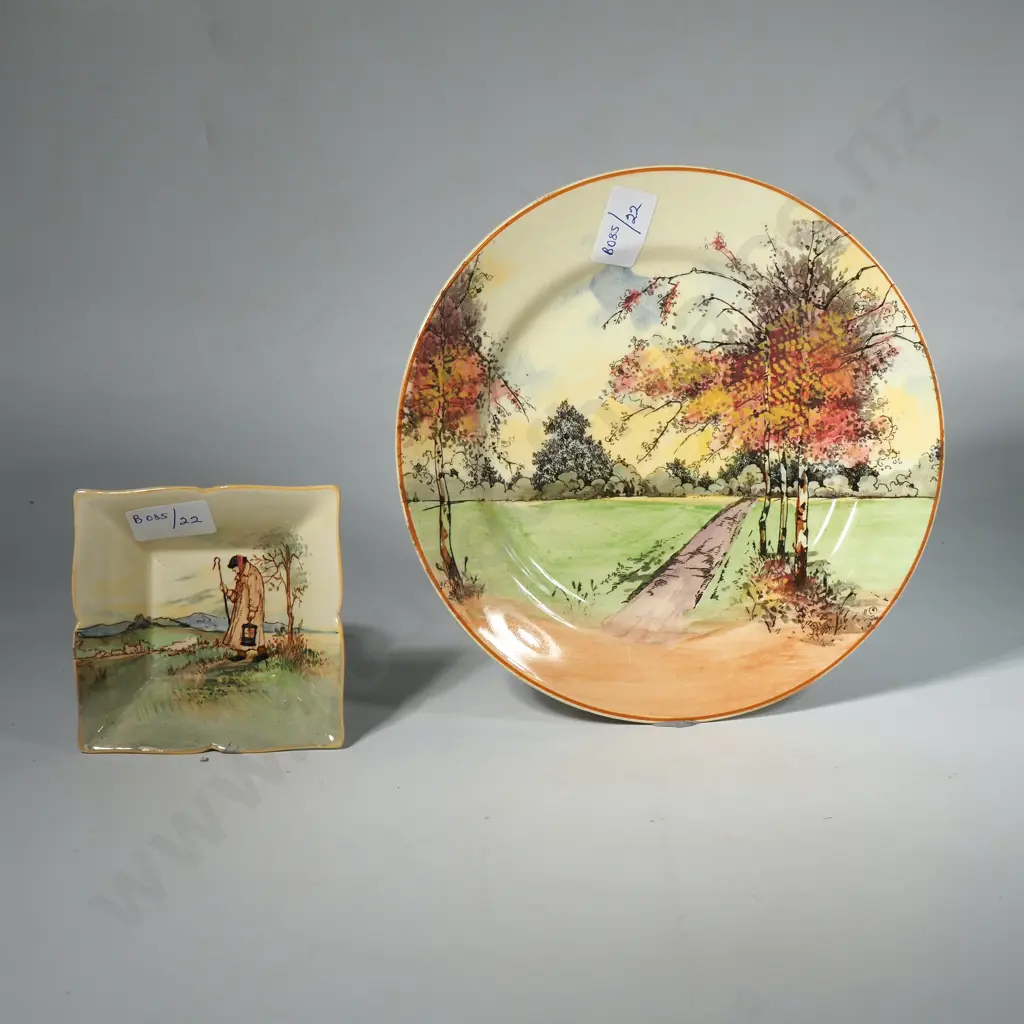 Royal Doulton 'Autumn Glory' Plate & 'The Cotswold Shepherd' Square Dish Image 1++