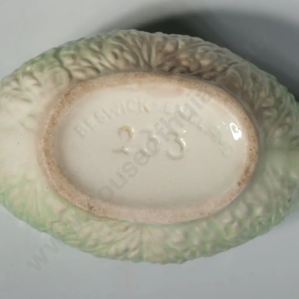 A Bovril Advertising Pin Dish - Beswick Leaf Sauce Boat - French Oil Bottle Image 1++