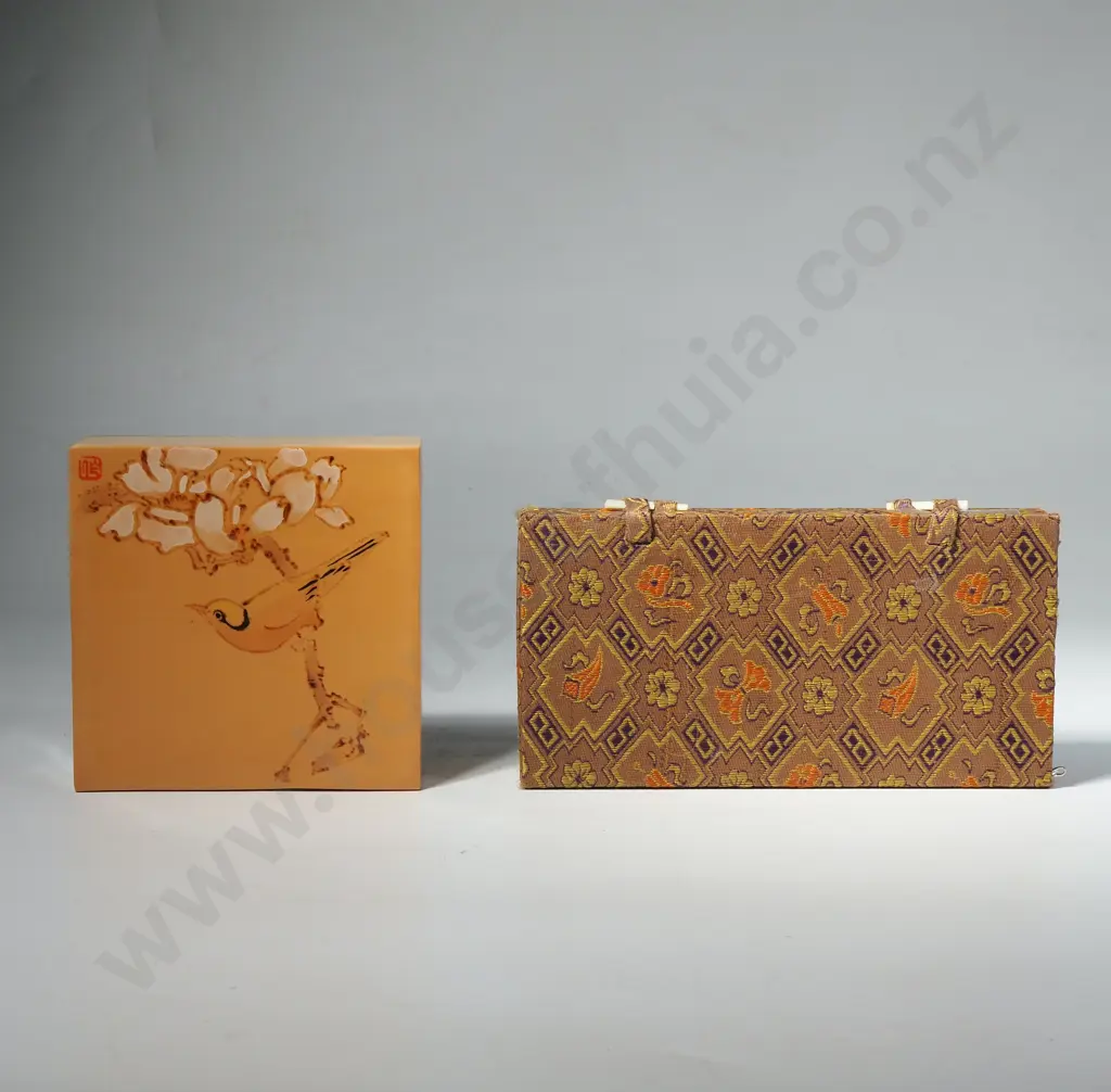 2 x Oriental Boxes Containing Assorted Chinese Badges Image 1++