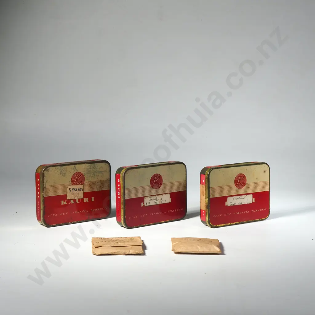 Two Vintage ' Kauri' Tobacco Tins Containing Watch Springs Image 1++
