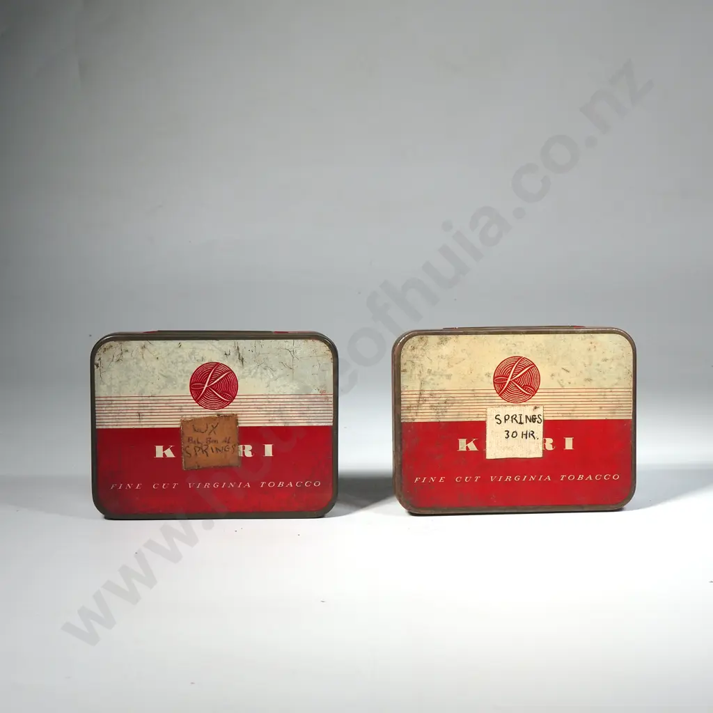Two Vintage ' Kauri' Tobacco Tins Containing Watch Springs Image 1++