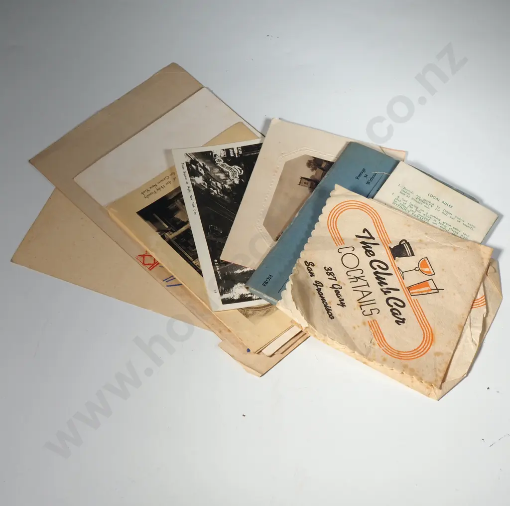 Ephemera to Include Hudson River Day Line Menu 1948, Menu from the NZ Shipping Co Rimutaka 1942 & New York City Photos Image 1++
