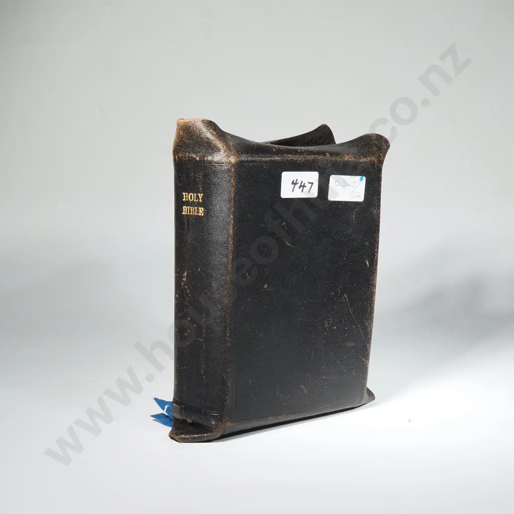Early King James Bible w Protective Leather Covering Image 1++